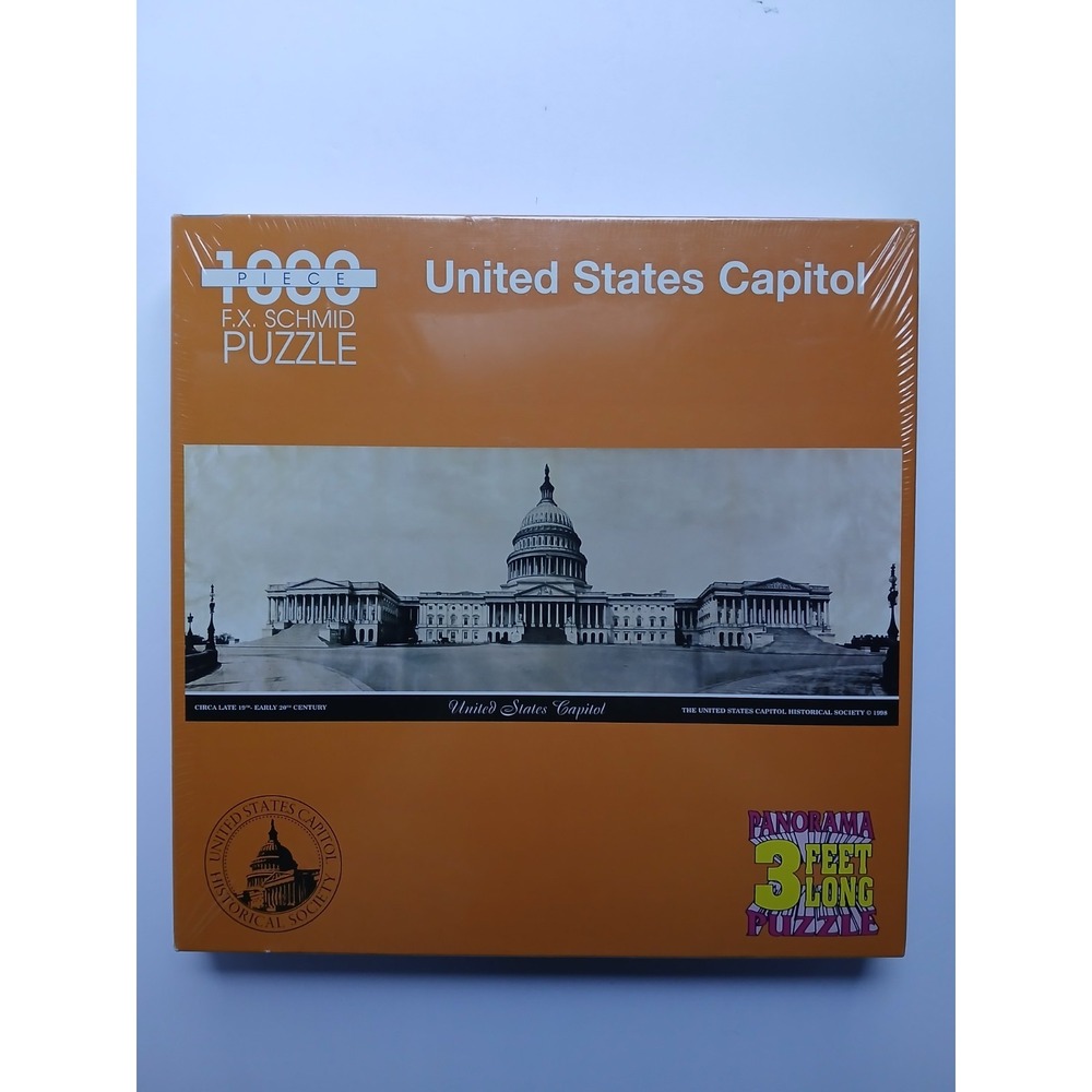 F.X. Schmid United States Capitol 1000 Piece Panorama Puzzle 1998 Vintage Sealed